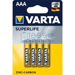 Varta Superlife Cink-Szén Féltartós (AAA / R03) Mikro Elem (4db)