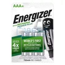   Energizer Power Plus 700mAh (AAA / R03) Mikró Újratölthető Elem / Ni-MH Akkumulátor (4db)