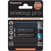   Panasonic Eneloop Pro 930mAh (AAA / R03) Mikró Újratölthető Elem / Ni-MH Akkumulátor (2db)