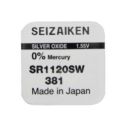 Seiko Seizaiken 381 / SR1120SW Ezüst-Oxid Gombelem