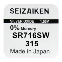 Seiko Seizaiken 315 / SR716SW Ezüst-Oxid Gombelem