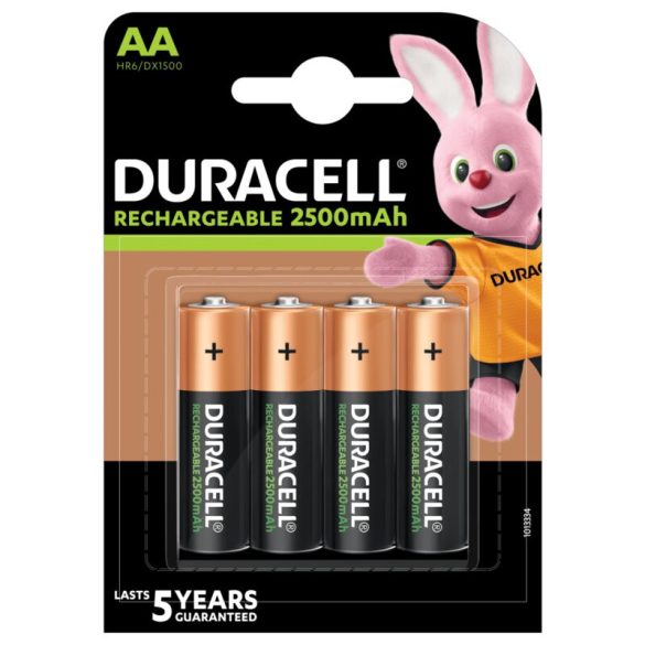 Duracell 2500mAh (AA / R6) Ceruza Újratölthető Elem / Ni-MH Akkumulátor (4db)