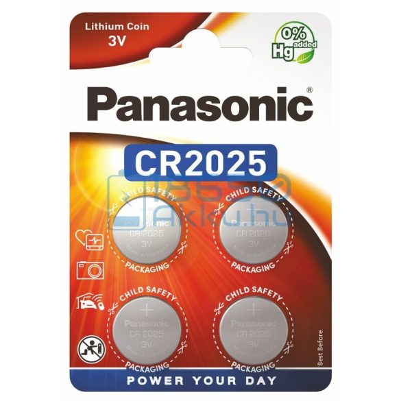 Panasonic CR2025 Lítium Gombelem (4db)