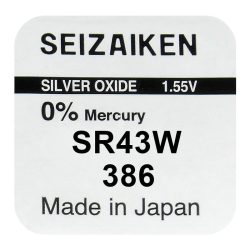Seiko Seizaiken 386 / SR43W Ezüst-Oxid Gombelem