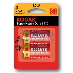   Kodak Super Heavy Duty Cink-Szén Féltartós (C / R14) Baby Elem (2db)