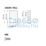 Winston (WB-LYP160AHA) 160Ah LiFePO4 Akkumulátor (TALL)