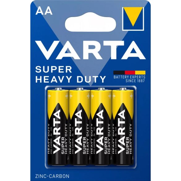 Varta Super Heavy Duty Cink-Szén Féltartós (AA / R6) Ceruza Elem (4db)