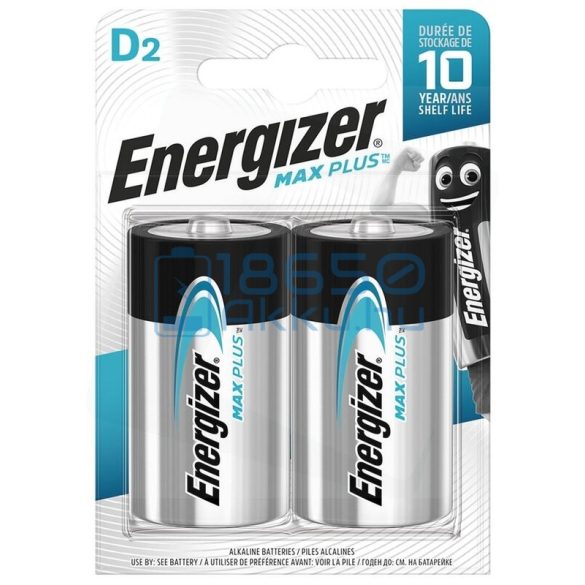 Energizer Max Plus Alkáli Tartós (D / LR20) Góliát Elem (2db)