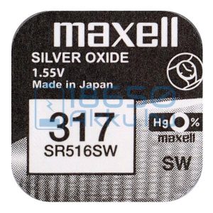 Maxell 317 / SR516SW Ezüst-Oxid Gombelem