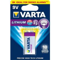 Varta Lithium 6F22 / LA522 9V Extra Tartós Lítium Elem