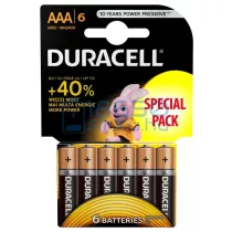  Duracell Basic Duralock Alkáli Tartós (AAA / LR03 / MN2400) Mikro Elem (6db)