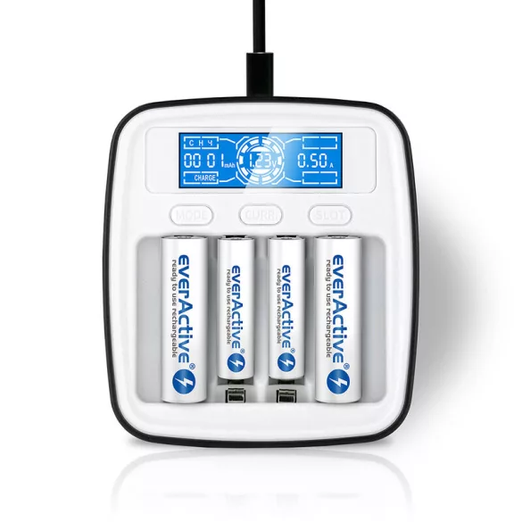 EverActive NC-1000M Ni-MH / Ni-Cd Akkumulátor Töltő