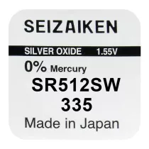 Seiko Seizaiken 335 / SR512SW Ezüst-Oxid Gombelem