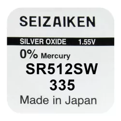 Seiko Seizaiken 335 / SR512SW Ezüst-Oxid Gombelem