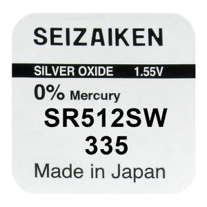 Seiko Seizaiken 335 / SR512SW Ezüst-Oxid Gombelem