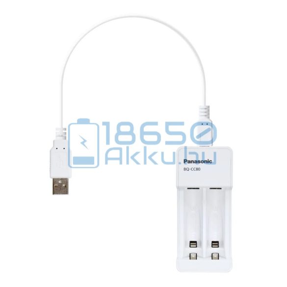 Panasonic Eneloop BQ-CC80 Ni-MH Akkumulátor Töltő + 2db 1900mAh (AA / R6) Ceruza Újratölthető Elem