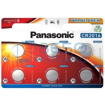 Panasonic CR2016 Lítium Gombelem (6db)