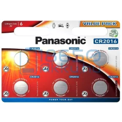 Panasonic CR2016 Lítium Gombelem (6db)