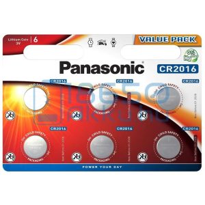 Panasonic CR2016 Lítium Gombelem (6db)