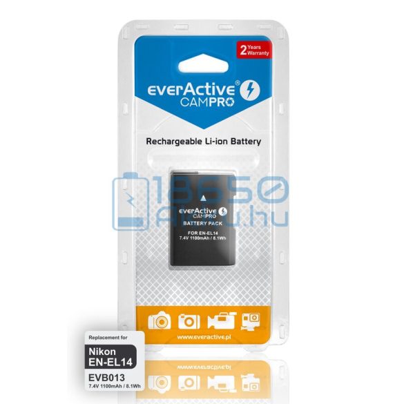 EverActive CamPro (Nikon EN-EL14) Fényképezőgép Akkumulátor (EVB013)