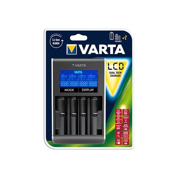 Varta LCD Dual Tech Li-Ion / Ni-MH Akkumulátor Töltő