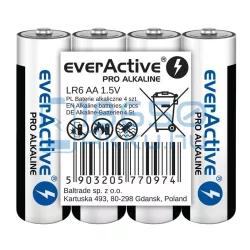   EverActive Pro Alkáli Tartós (AA / LR6) Ceruza Elem (4db) (fóliás)