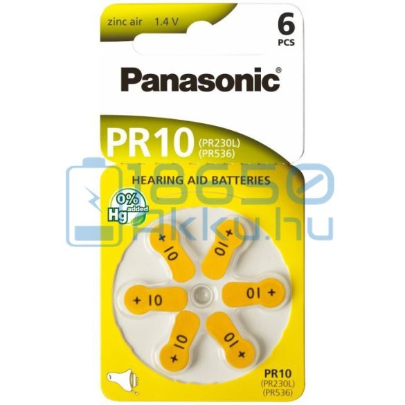 Panasonic 10 / PR230L/PR536 Hallókészülék Elem