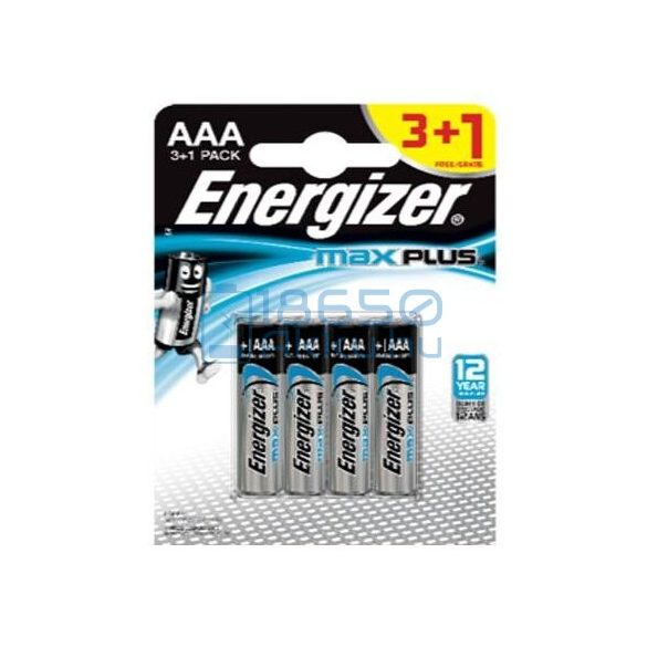 Energizer Max Plus Alkáli Tartós (AAA / LR03) Mikro Elem (4db)