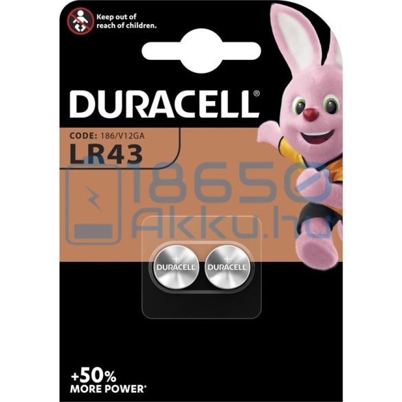 Duracell AG12 / LR43 Alkáli Gombelem (2db)