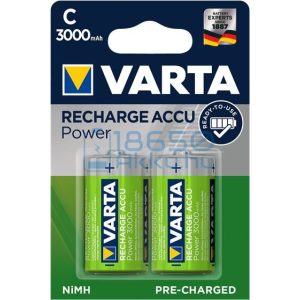 Varta Power 3000mAh (C / R14) Baby Újratölthető Elem / Ni-MH Akkumulátor (2db)