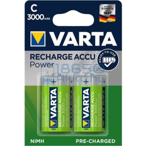 Varta Power 3000mAh (C / R14) Baby Újratölthető Elem / Ni-MH Akkumulátor (2db)