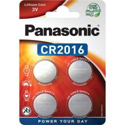 Panasonic CR2016 Lítium Gombelem (4db)