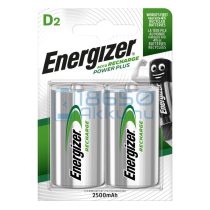   Energizer Power Plus 2500mAh (D / R20) Góliát Újratölthető Elem / Ni-MH Akkumulátor (2db)