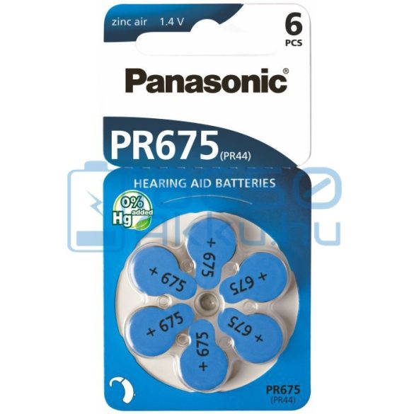 Panasonic 675 / PR44 Hallókészülék Elem