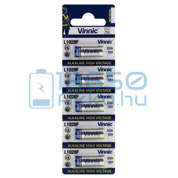Vásárlás: Vinnic 23A L1028F 12V Alkáli Riasztóelem x 5 db (VN-23A