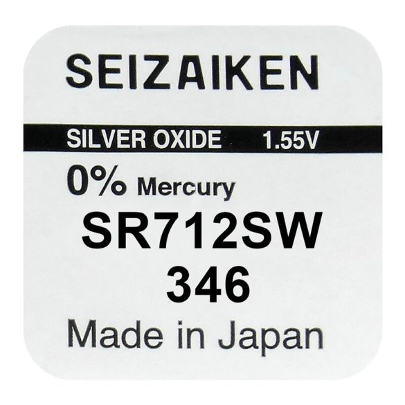 Seiko Seizaiken 346 / SR712SW Ezüst-Oxid Gombelem
