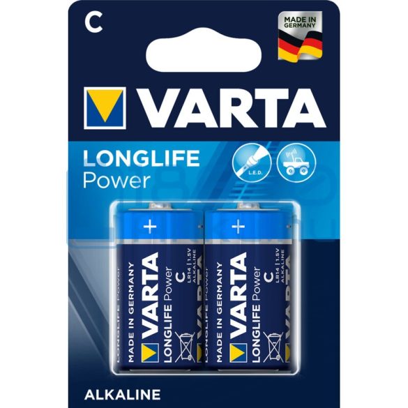 Varta Longlife Power Alkáli Tartós (C / LR14) Baby Elem (2db)