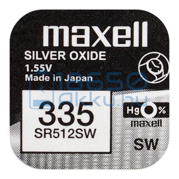 Maxell 335 / SR512SW Ezüst-Oxid Gombelem