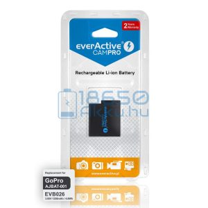 EverActive CamPro (GoPro AJBAT-001) GoPro Hero 5 / Hero 7 / Hero 8 Akkumulátor (EVB026)