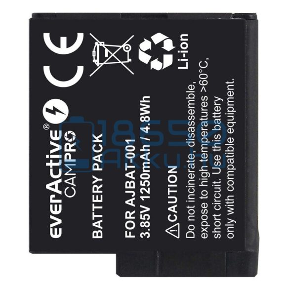 EverActive CamPro (GoPro AJBAT-001) GoPro Hero 5 / Hero 7 / Hero 8 Akkumulátor (EVB026)