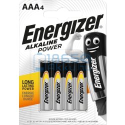   Energizer Alkaline Power Alkáli Tartós (AAA / LR03) Mikro Elem (4db)