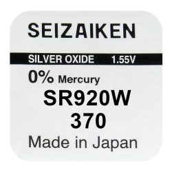 Seiko Seizaiken 370 / SR920W Ezüst-Oxid Gombelem