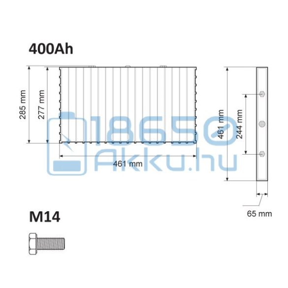 Winston (WB-LYP400AHA) 400Ah LiFePO4 Akkumulátor