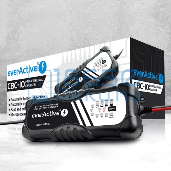 EverActive CBC-10 12V/24V Autó Akkumulátor Töltő