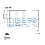 Winston (WB-LYP260AHA) 260Ah LiFePO4 Akkumulátor