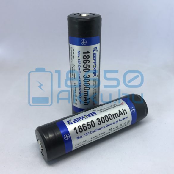 KeepPower 18650 3000mAh 15A Akkumulátor