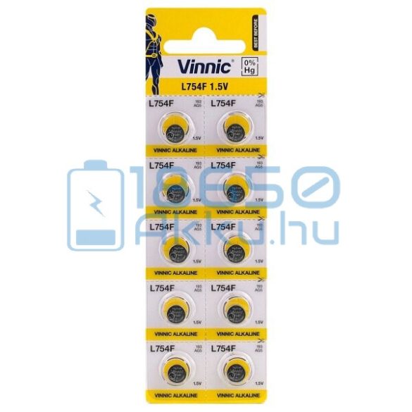 Vinnic AG5 / L754F Alkáli Gombelem (10db)