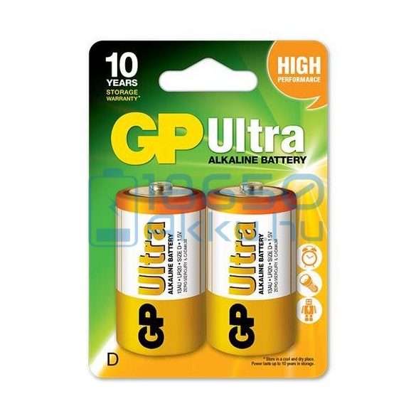 GP Ultra Alkáli Tartós (D / LR20) Góliát Elem (2db)