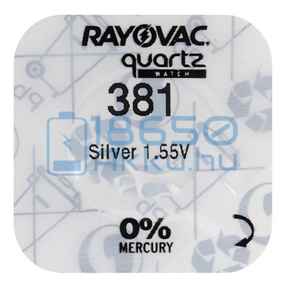 Rayovac 381 Ezüst-Oxid Gombelem