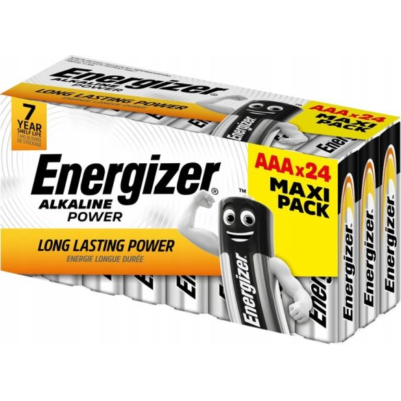 Energizer Alkaline Power Alkáli Tartós (AAA / LR03) Mikro Elem (24db)